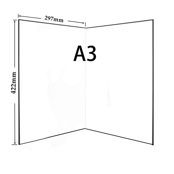 2 Pack A3  3 in 1 Photography Light Reflector Cardboard Light Diffuser Board Black, Silver, White - Image 6