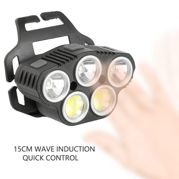 6 Modes LED Head Torch Induction Headlight Camping COB Infrared Strong Lights - Image 3