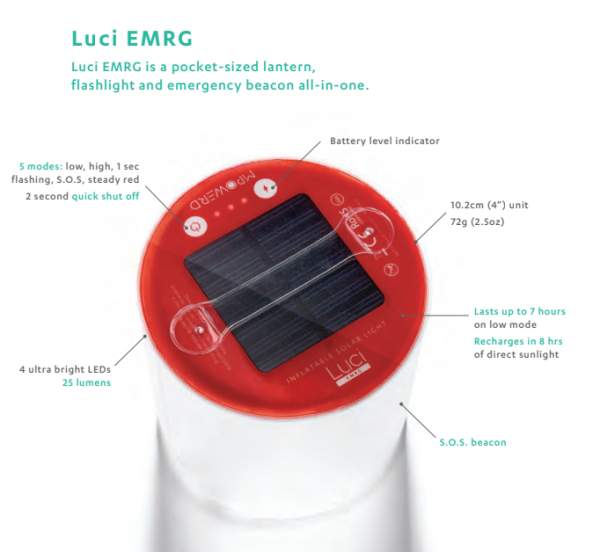 INFLATABLE SOLAR LIGHT by MPOWERD Luci Camping Lantern Waterproof - EMRG - Image 3