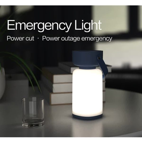 Yellow-brown Rechargeable Portable Camping Lantern - Lightweight LED Tent Light with Handle - Image 4