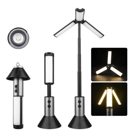 Multifunctional Telescopic Camping Lantern ? Portable LED Light with Adjustable Height and USB-C Charging (Up to 51.8 cm)