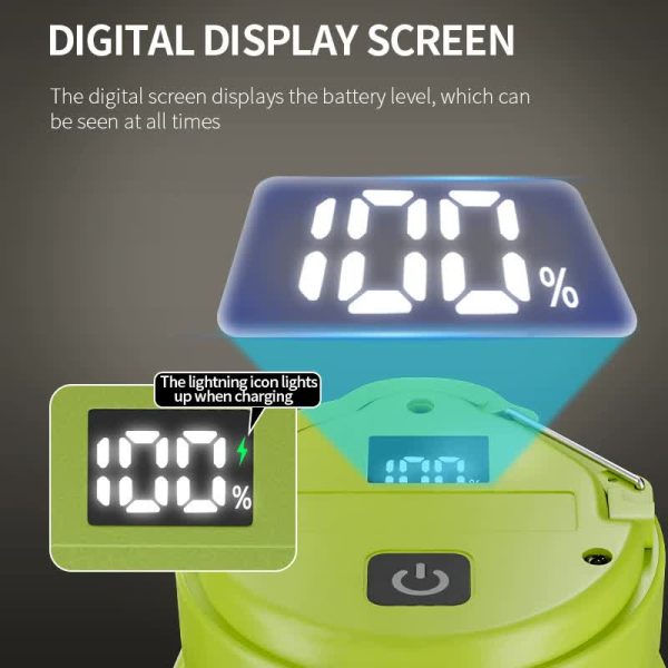 White Foldable LED Camping Lantern with 6 Modes & Type-C Output - 48LED, IPX4 Waterproof, 3 Styles - Image 4