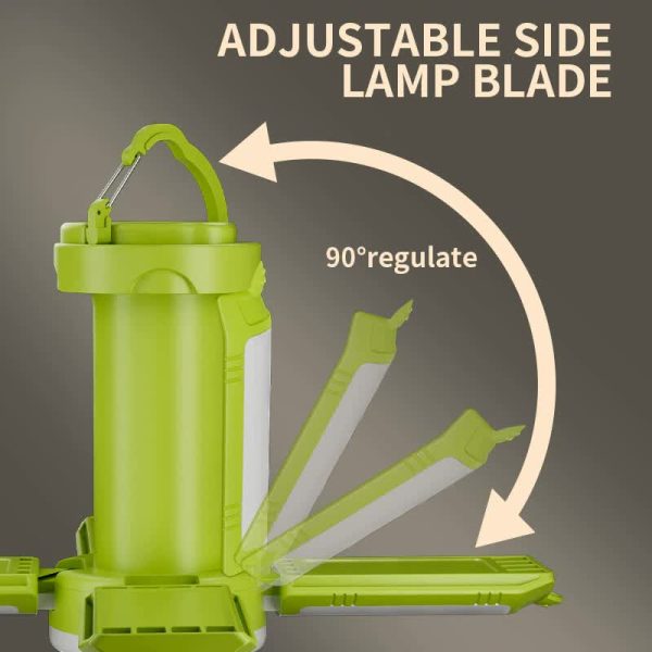 White Foldable LED Camping Lantern with 6 Modes & Type-C Output - 48LED, IPX4 Waterproof, 3 Styles - Image 6