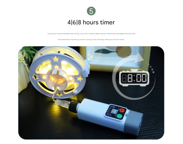 (200 lights warm white at 20 meters) Camping tent light kit - rechargeable power bank, spool light string, remote control - Image 7