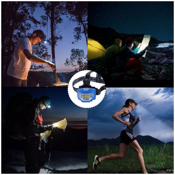 5 Mode Headlamp with COB LED Technology-Blue/Black - Blue - Image 3