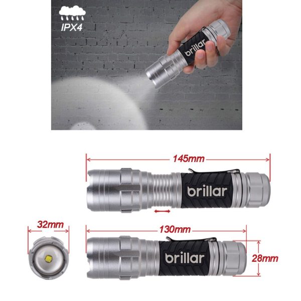 Brillar Mighty Mate Flashlight - 300 Lumen Battery Torch - Image 3