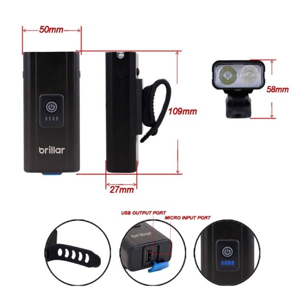 300 Lumen USB Rechargeable Multifunctional Bike Rider Light - Image 4