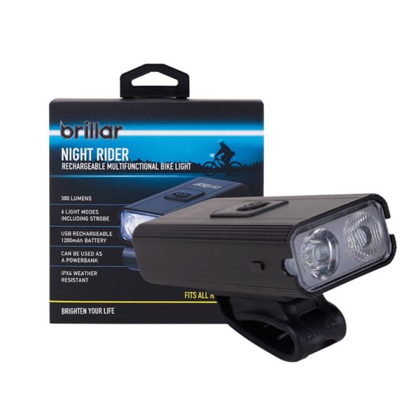 300 Lumen USB Rechargeable Multifunctional Bike Rider Light - Image 5