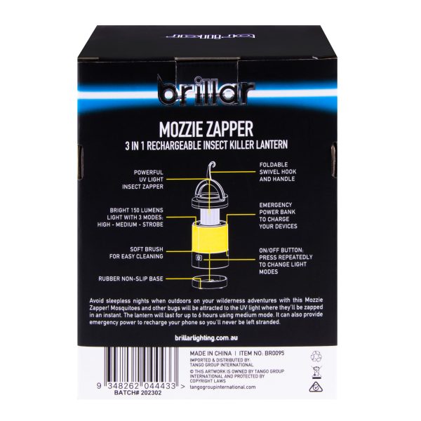Brillar 3 in 1 Rechargeable Camping Bug Zapper Insect Killer Lantern - Image 5
