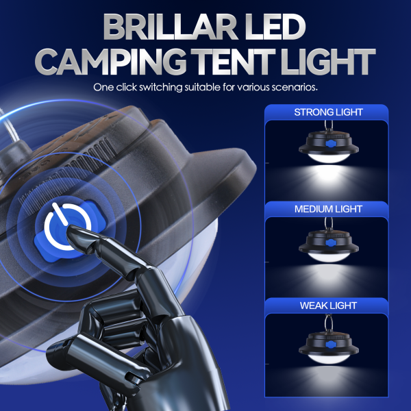 Brillar 150 Lumen LED Camping Tent Light - Image 5