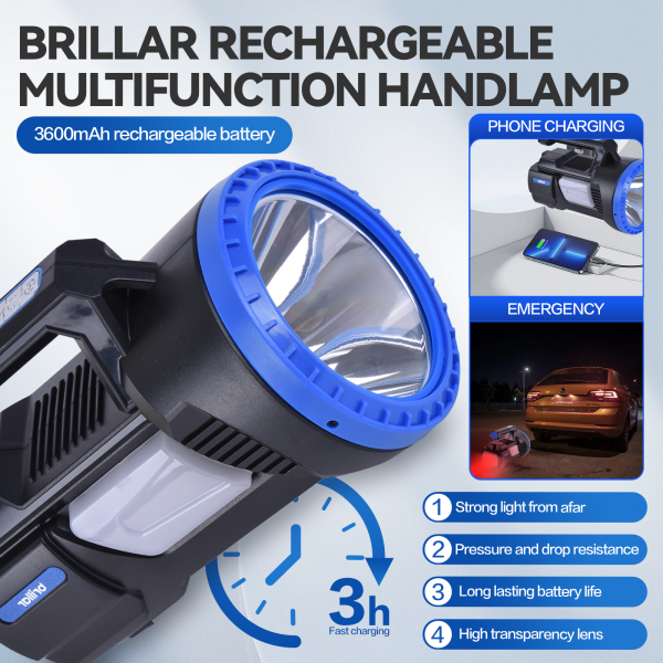 Brillar 300 Lumen USB Rechargeable Multifunction LED Searchlight - Image 2