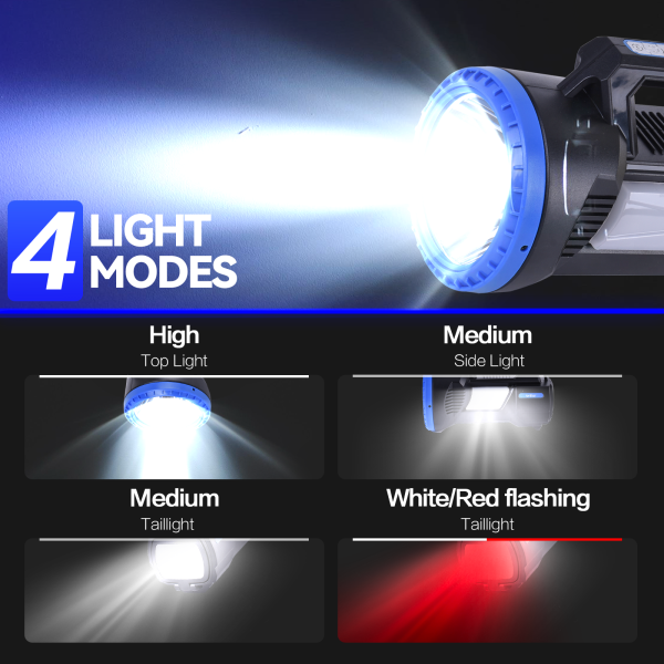Brillar 300 Lumen USB Rechargeable Multifunction LED Searchlight - Image 5
