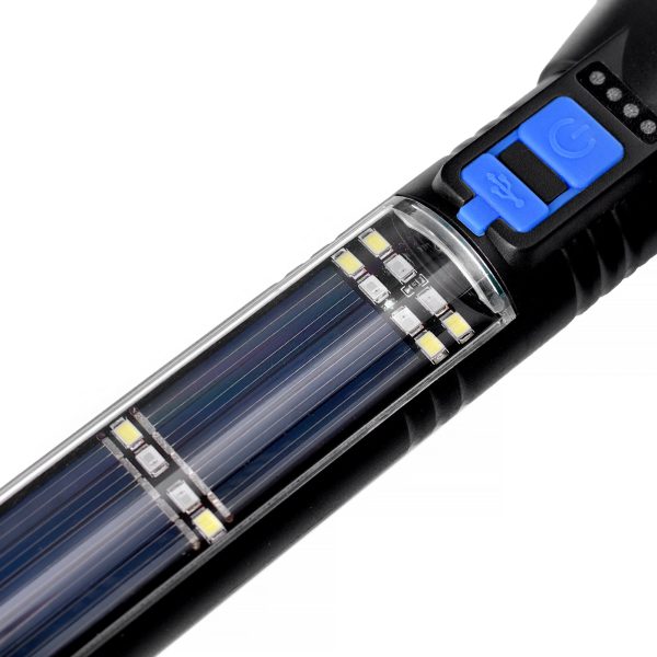 Brillar 150 Lumen Solar Power USB rechargeable Multifunction Trekking Torch - Image 2