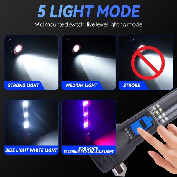 Brillar 150 Lumen Solar Power USB rechargeable Multifunction Trekking Torch - Image 5