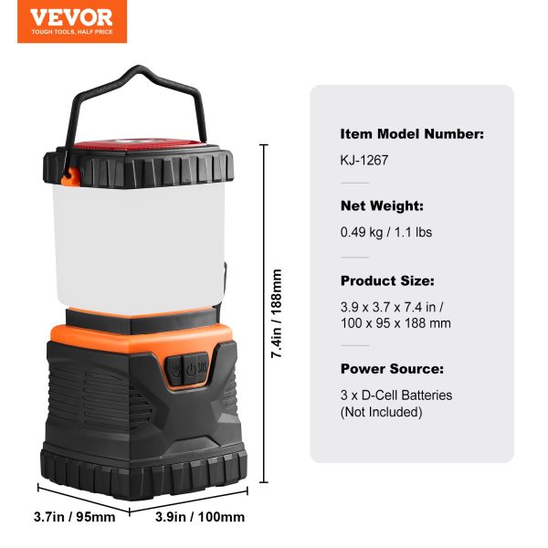 VEVOR LED Camping Lantern Battery Powered All-in-one for Exceptional Experience - Image 7