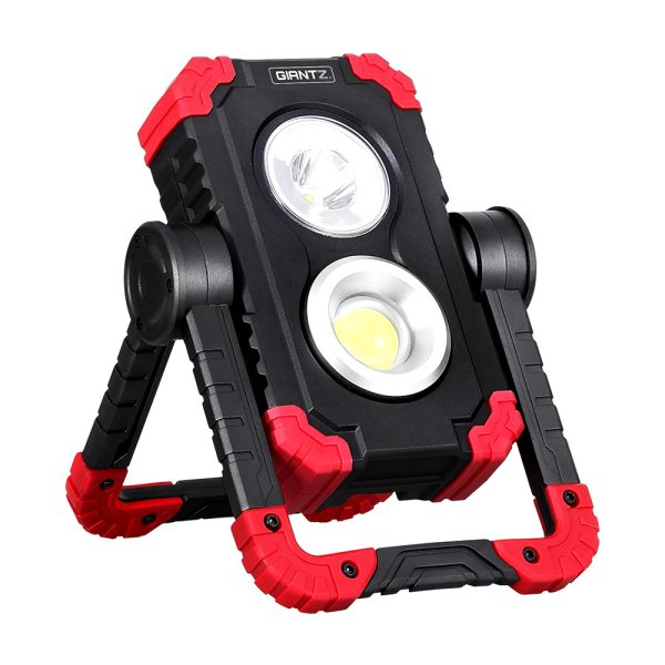 Giantz Work Light Rechargeable Torch USB Cordless LED Lamp Rotation Folding - Image 3