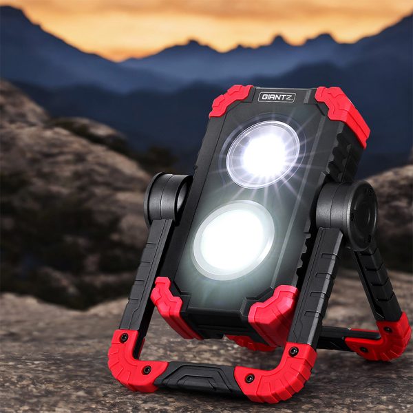 Giantz Work Light Rechargeable Torch USB Cordless LED Lamp Rotation Folding - Image 7