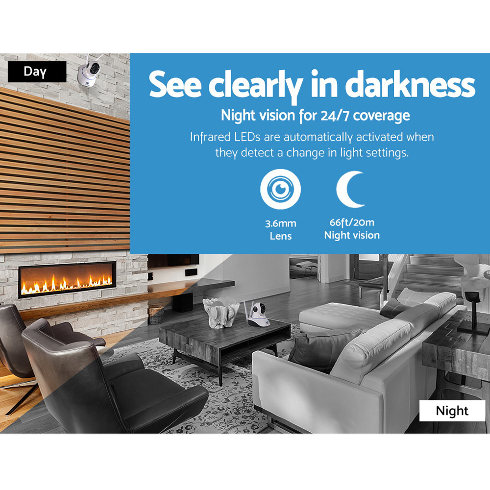 UL-tech 1080P Wireless IP Cameras Security WIFI Cam White (Copy) - Image 4