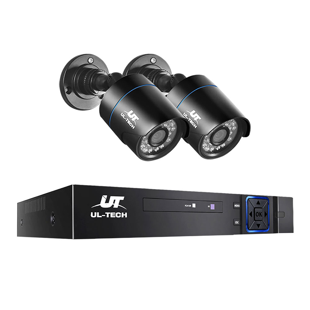 UL-tech CCTV Security System 4CH DVR 2 Cameras 1080p - Image 1