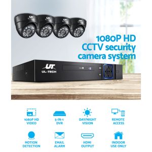 UL-tech CCTV Security System 4CH DVR 4 Cameras 1080p - Image 4
