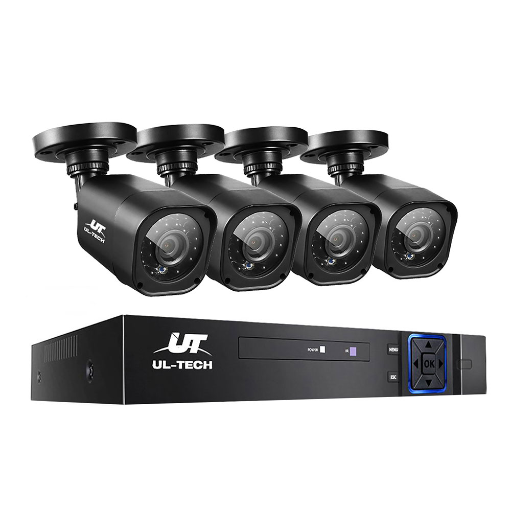 UL-tech CCTV Security System 4CH DVR 4 Cameras 1080p - Image 1