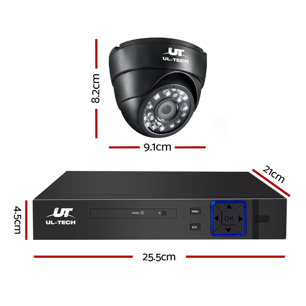 UL-tech CCTV Security System 8CH DVR 4 Cameras 1080p - Image 2