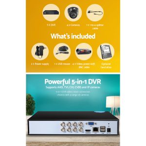 UL-tech CCTV Security System 8CH DVR 4 Cameras 2TB Hard Drive - Image 4