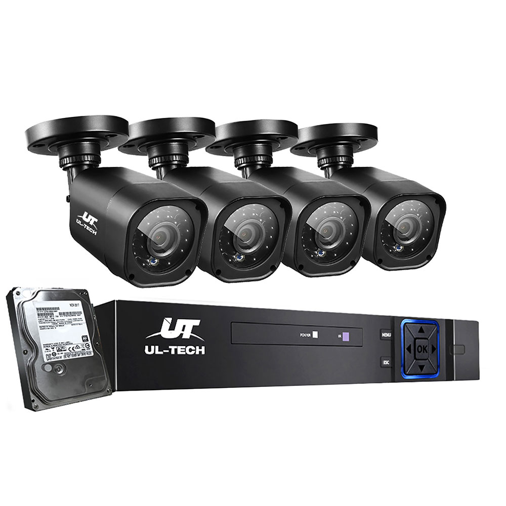 UL-tech CCTV Security System 8CH DVR 4 Cameras 1TB Hard Drive - Image 1