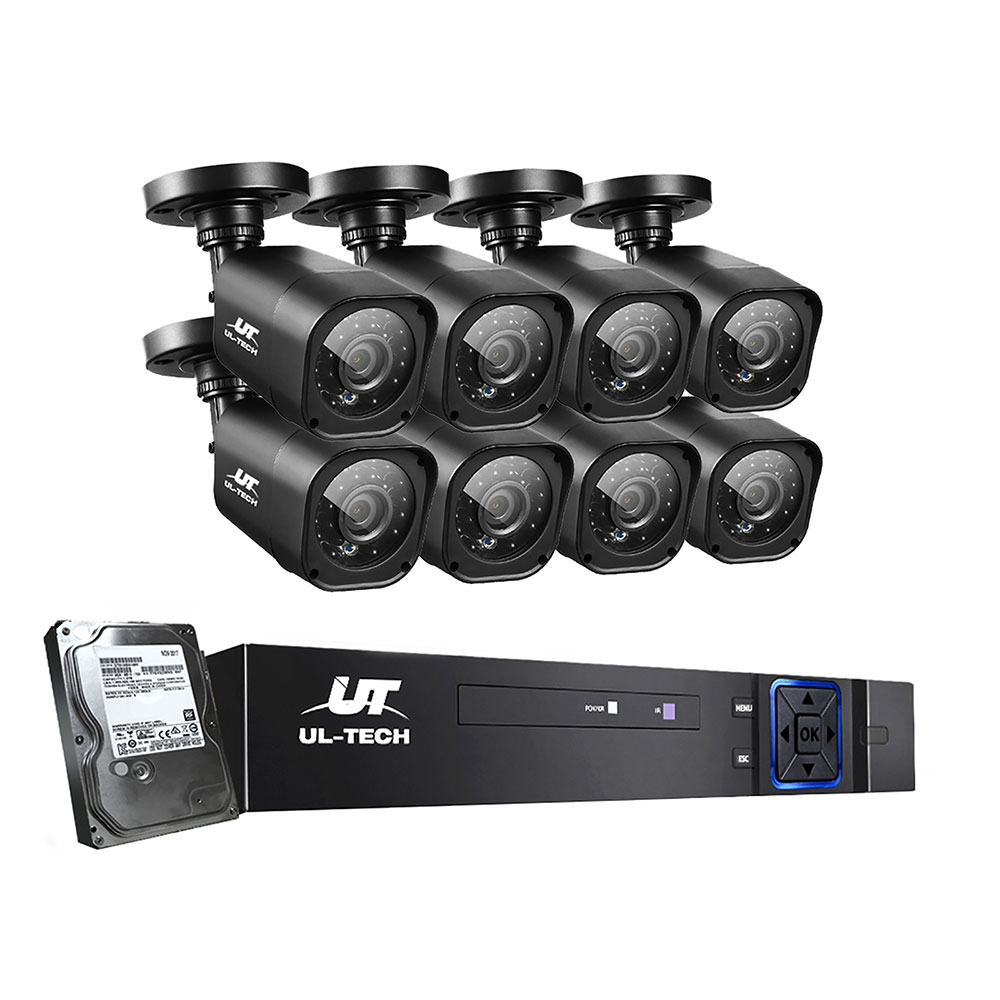 UL-tech CCTV Security System 8CH DVR 8 Cameras 1TB Hard Drive - Image 1