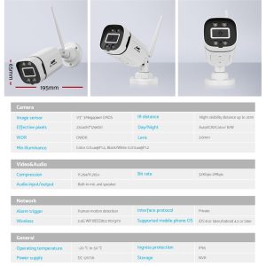 UL-tech Wireless CCTV Security System 8CH NVR 3MP 4 Square Cameras 2TB - Image 5