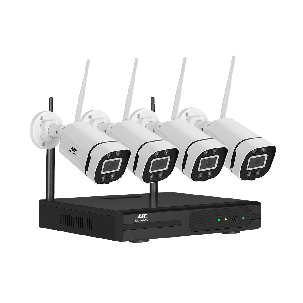 UL-tech Wireless CCTV Security System 8CH NVR 3MP 4 Square Cameras - Image 1