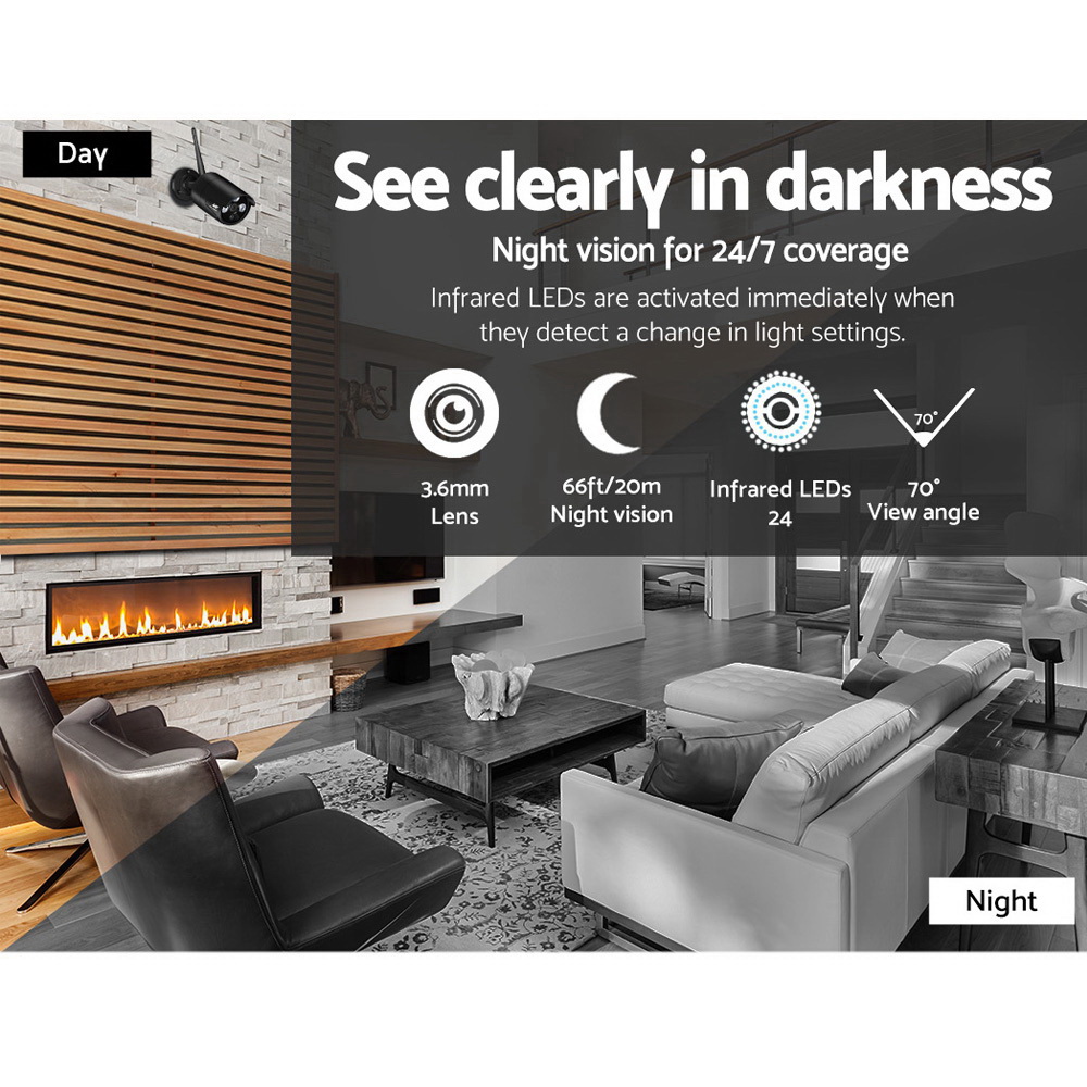 UL-tech Wireless CCTV Security System 8CH NVR 3MP 6 Bullet Cameras - Image 6