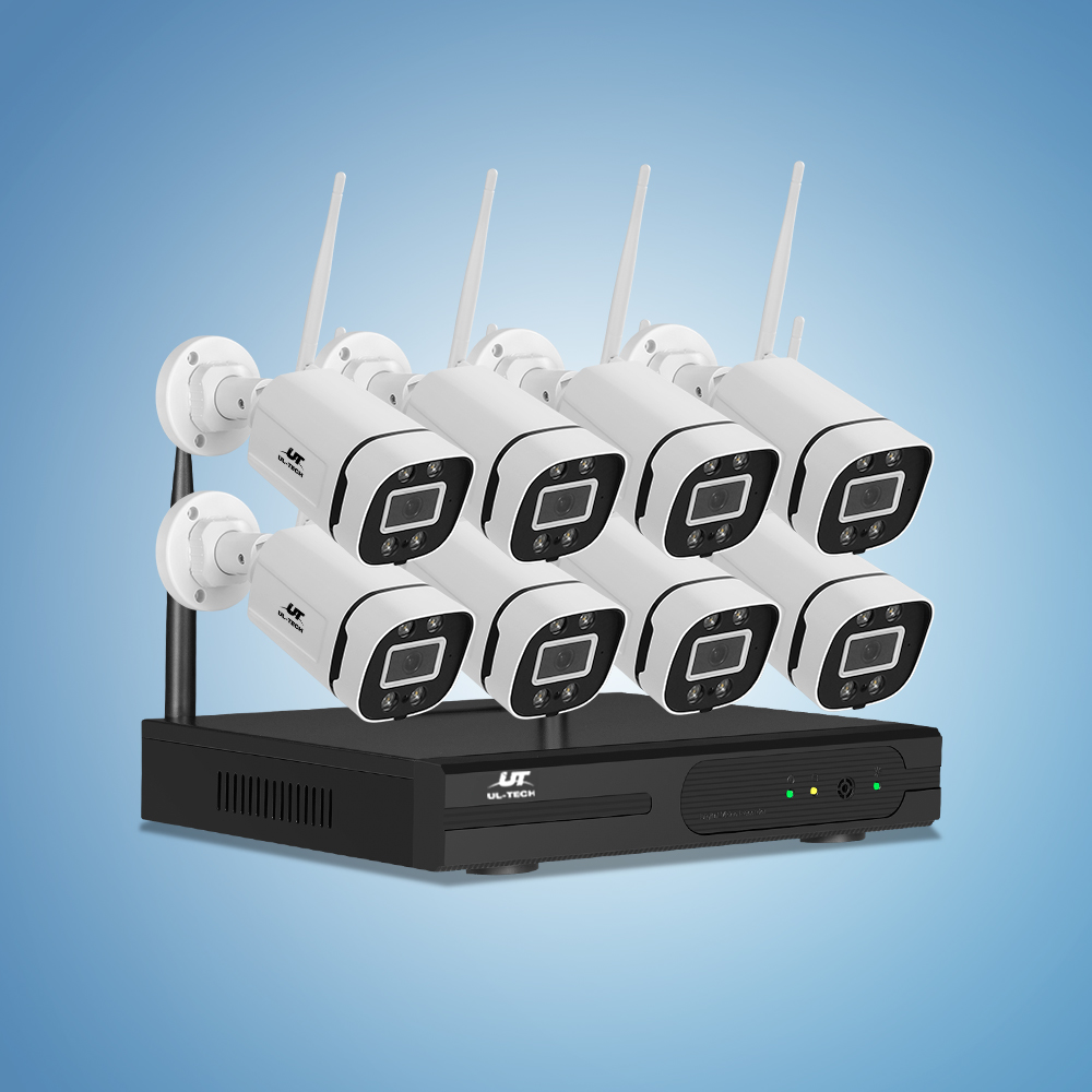 UL-tech Wireless CCTV Security System 8CH NVR 3MP 8 Square Cameras - Image 8
