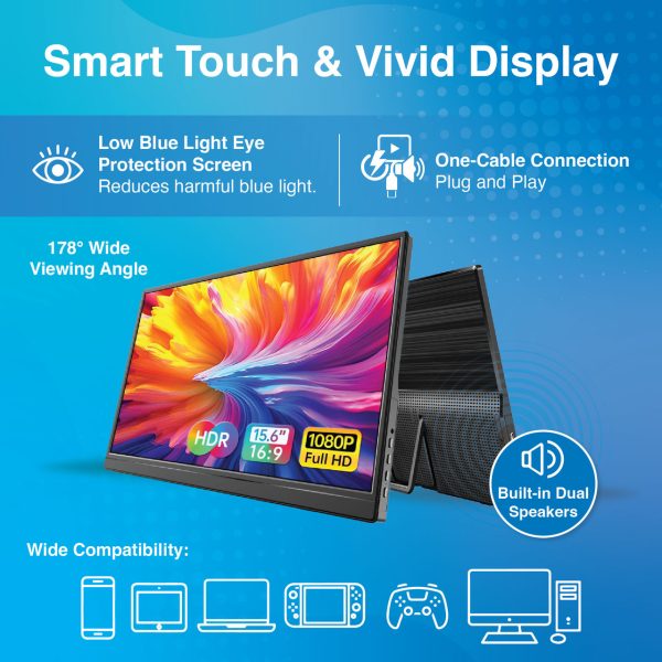 Laser 15.6 Portable Monitor with touch screen