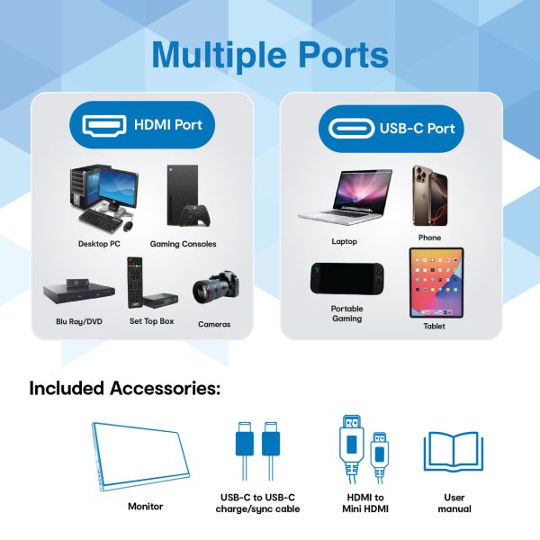 Laser 15.6 Portable Monitor with touch screen