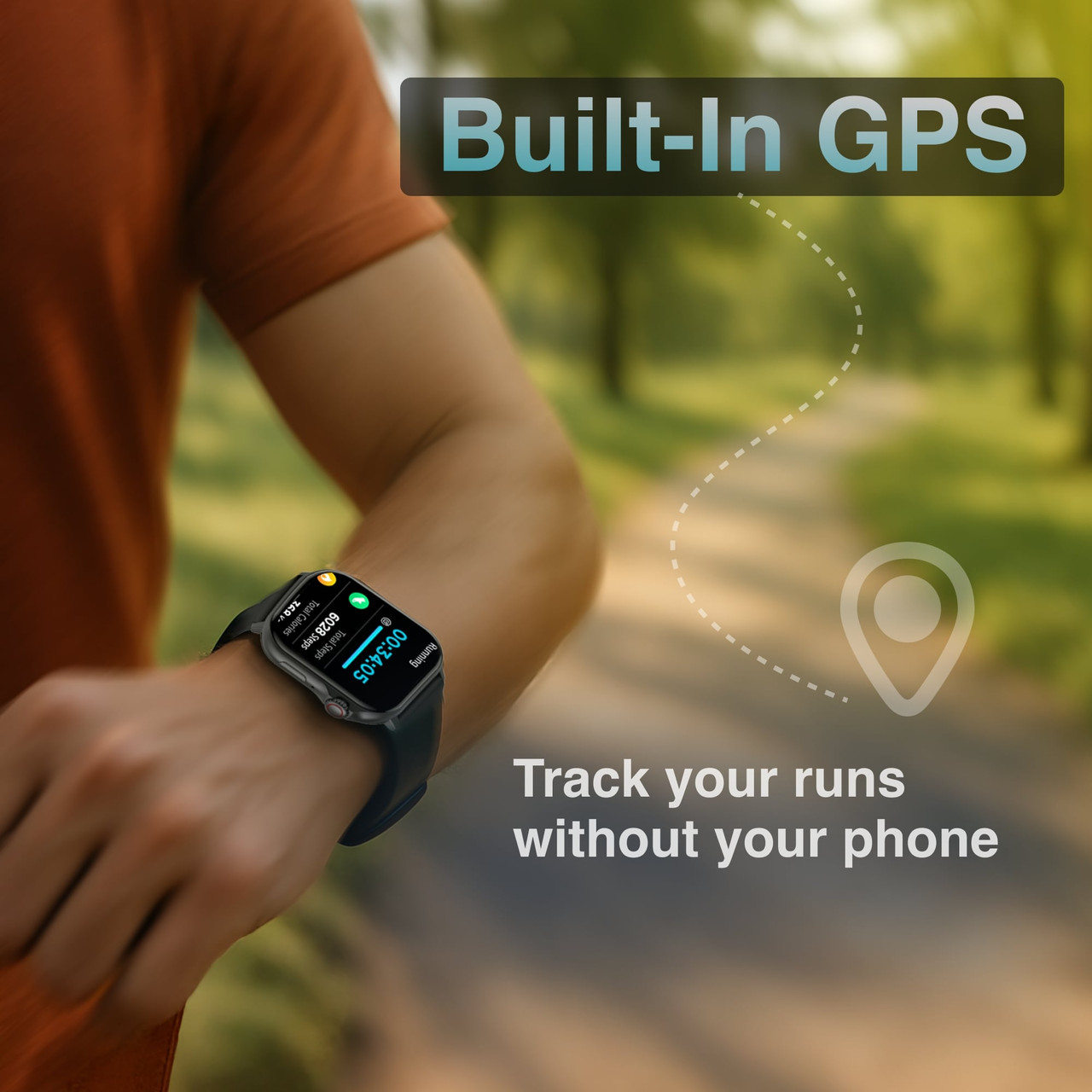 V-Fitness Smart Watch GPS and 2.1 inch Black - Image 4