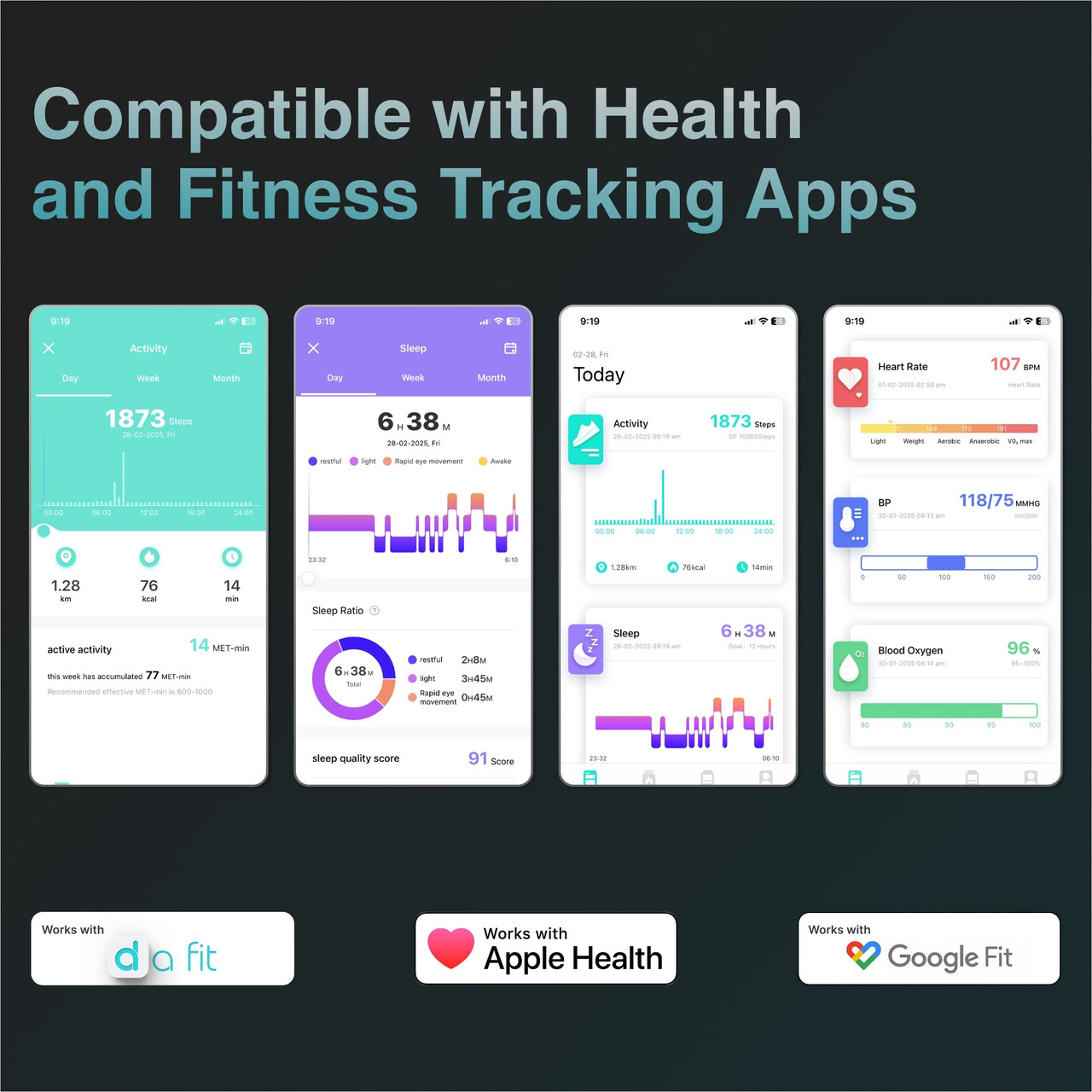 V-Fitness Smart Watch GPS and 2.1 inch Black - Image 8