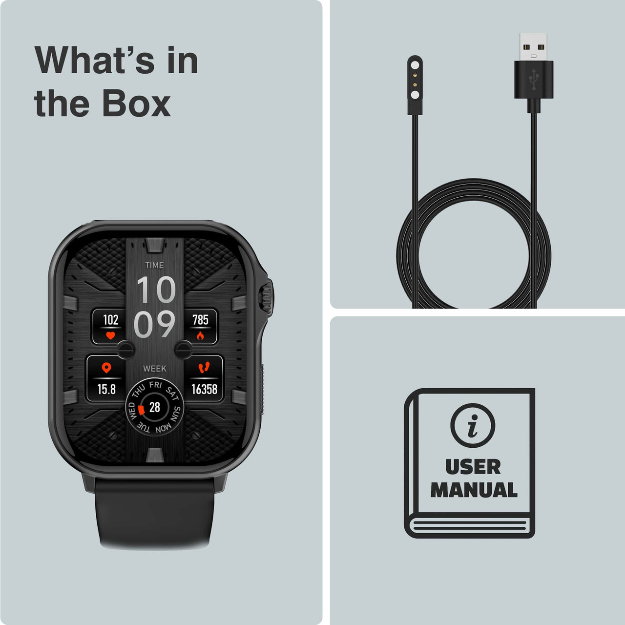 V-Fitness Smart Watch GPS and 2.1 inch Black - Image 12