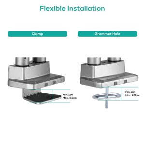 activiva Heavy Duty Dual Monitor Screen Gas Spring Monitor Arm - Image 5