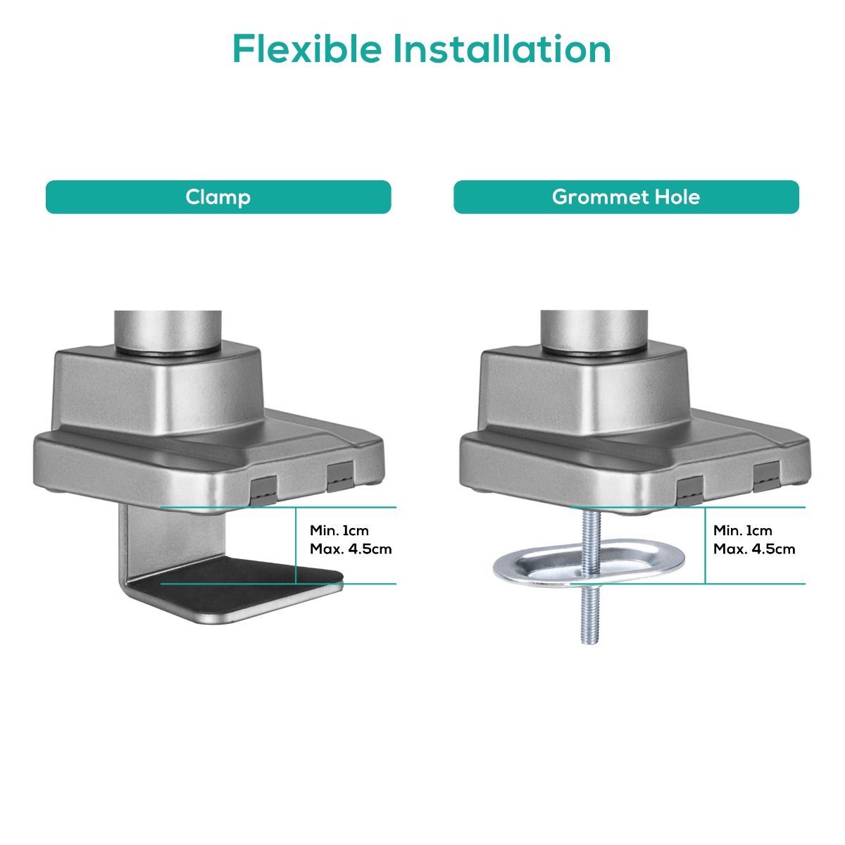 activiva Heavy Duty Single Monitor Screen Gas Spring Monitor Arm - Image 5