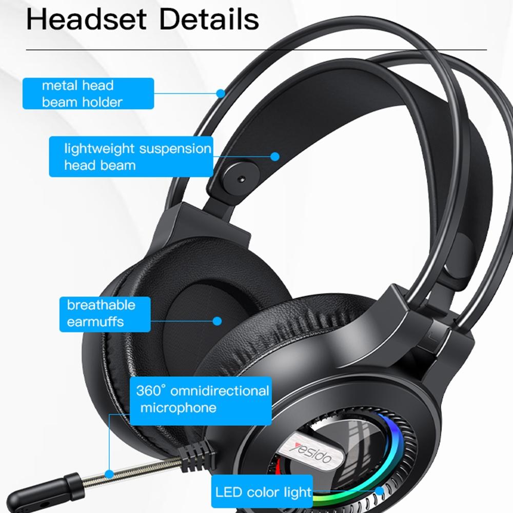 Rgb Gaming Earphones With Head-Mounted Design - Image 4