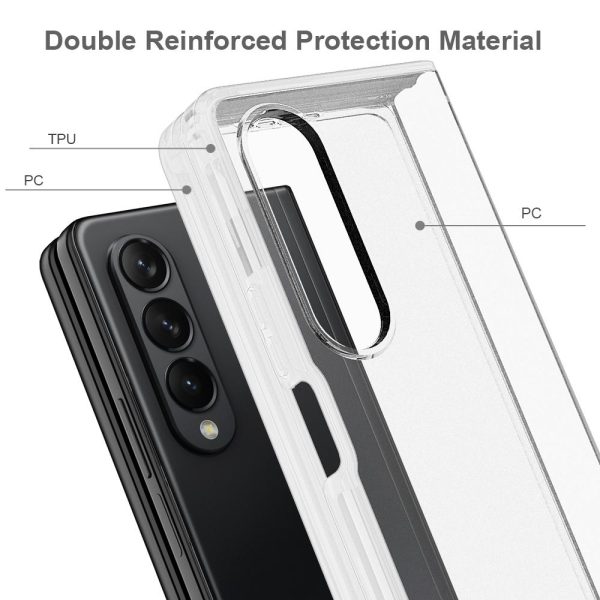 For Samsung Galaxy z Fold4 5G Transparent Frosted Hard Case  - Pc + Tpu