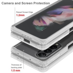 For Samsung Galaxy z Fold4 5G Transparent Frosted Hard Case  - Pc + Tpu - Image 8