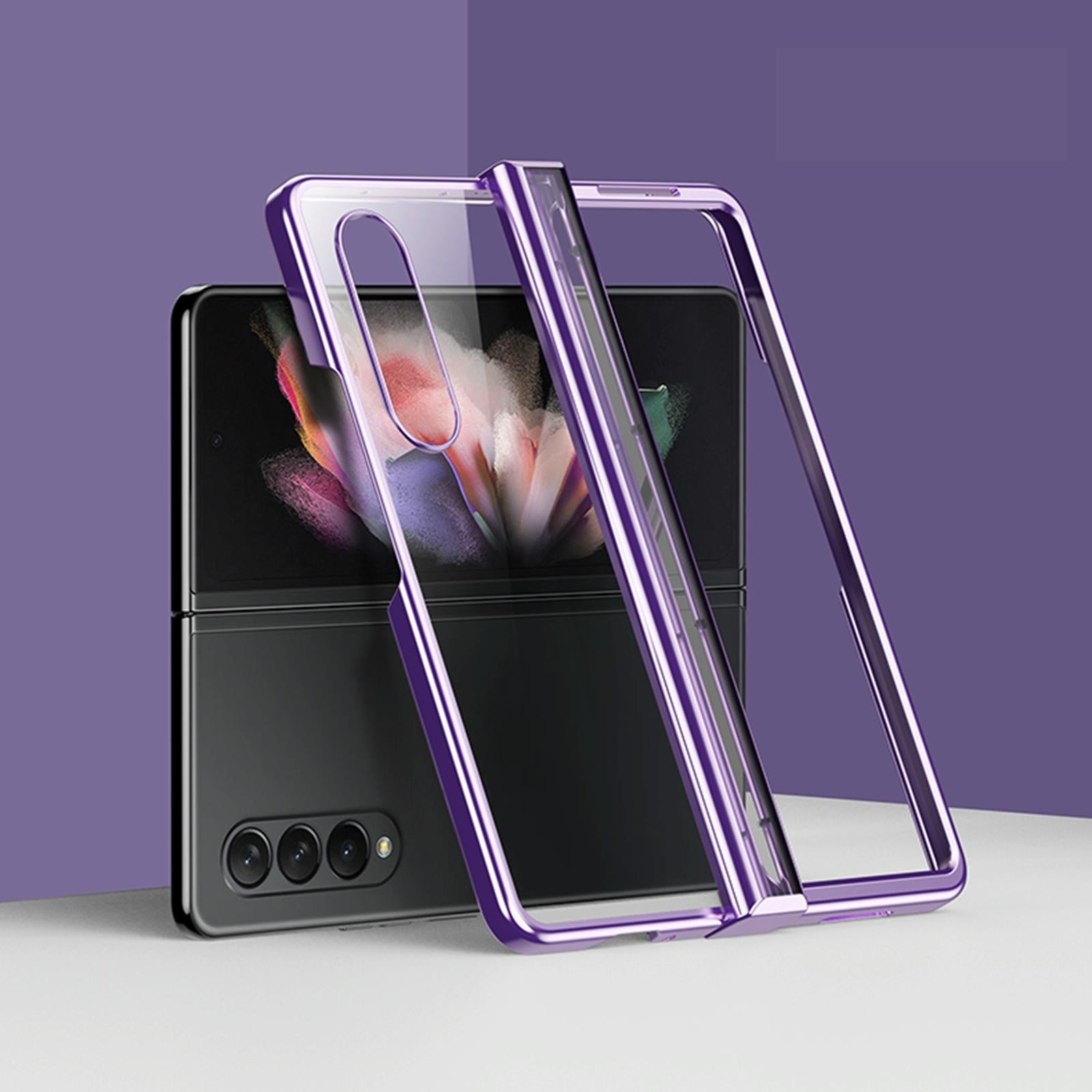 For Samsung Galaxy Z Fold4 5G Shockproof Pc Case - Full Coverage - Purple - Image 1