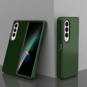 For Samsung Galaxy Z Fold4 5G Foldable Pc Case - Solid Colour - Dark Green - Image 3