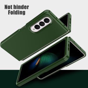 For Samsung Galaxy Z Fold4 5G Foldable Pc Case - Solid Colour - Dark Green - Image 5