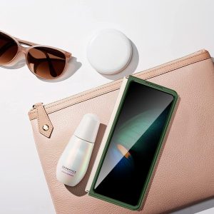 For Samsung Galaxy Z Fold4 5G Foldable Pc Case - Solid Colour - Dark Green - Image 6