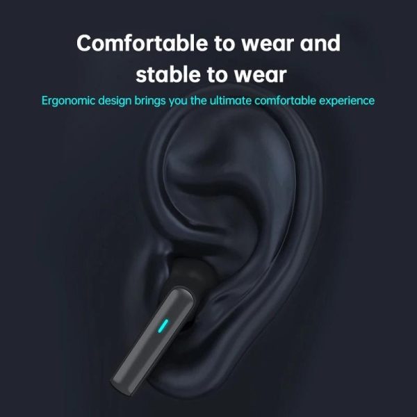 Wireless Bluetooth Earphones for Sports and Gaming - Black