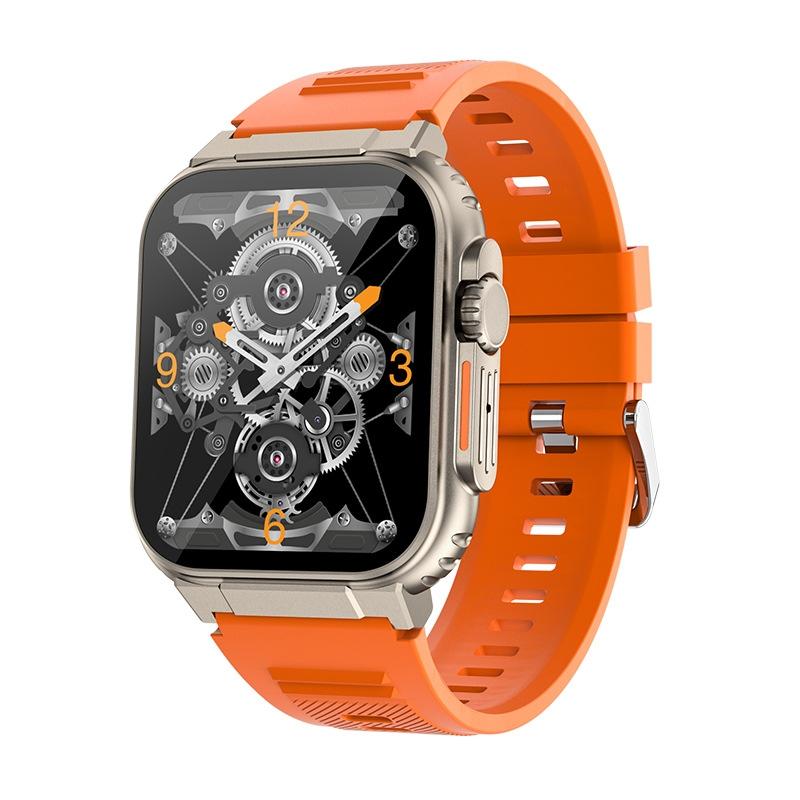 Ip68 Waterproof Bluetooth Smart Watch Health Monitor - Orange - Image 1