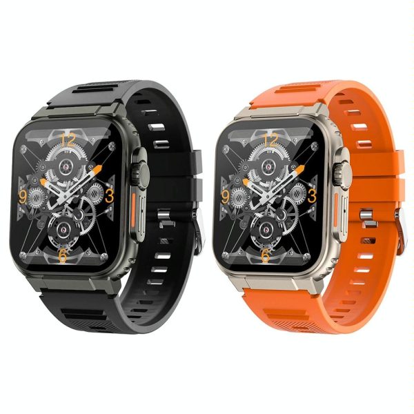 Ip68 Waterproof Bluetooth Smart Watch Health Monitor - Orange